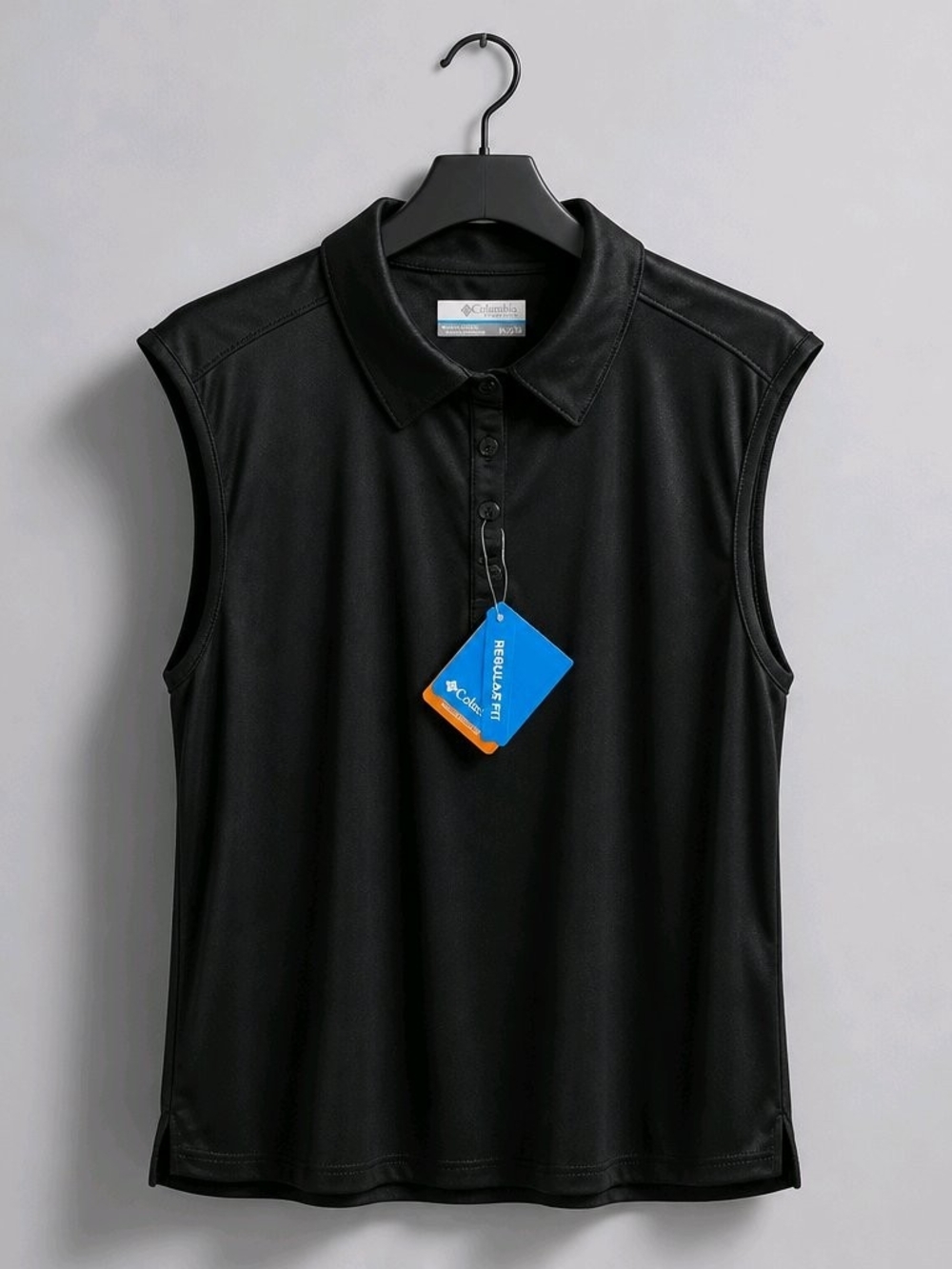 Columbia Womens Black Sleeveless Polo